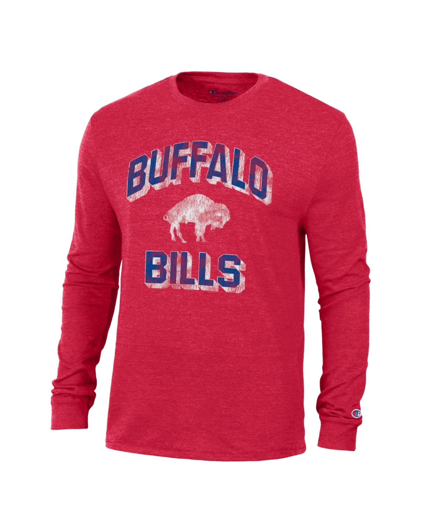Мужская футболка Champion Buffalo Bills Ultimate Distressed Long-Sleeve Crewneck — фото 3