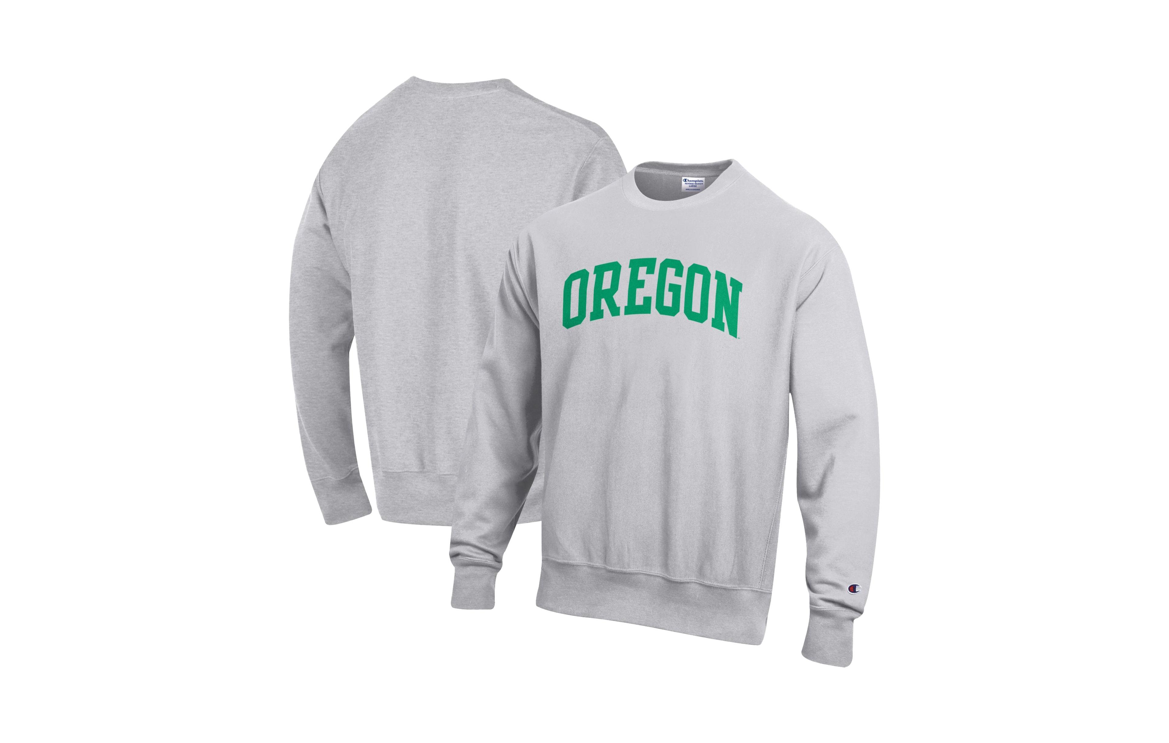 Champion Men's Oregon Ducks Reverse Weave Fleece Crewneck Relaxed-Fit Sweatshirt