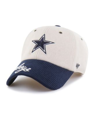 Women's Natural/Navy Dallas Cowboys Rope Script Clean Up Adjustable Hat