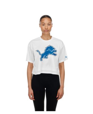 Women's Detroit Lions Cropped Boxy Mesh T-Shirt
