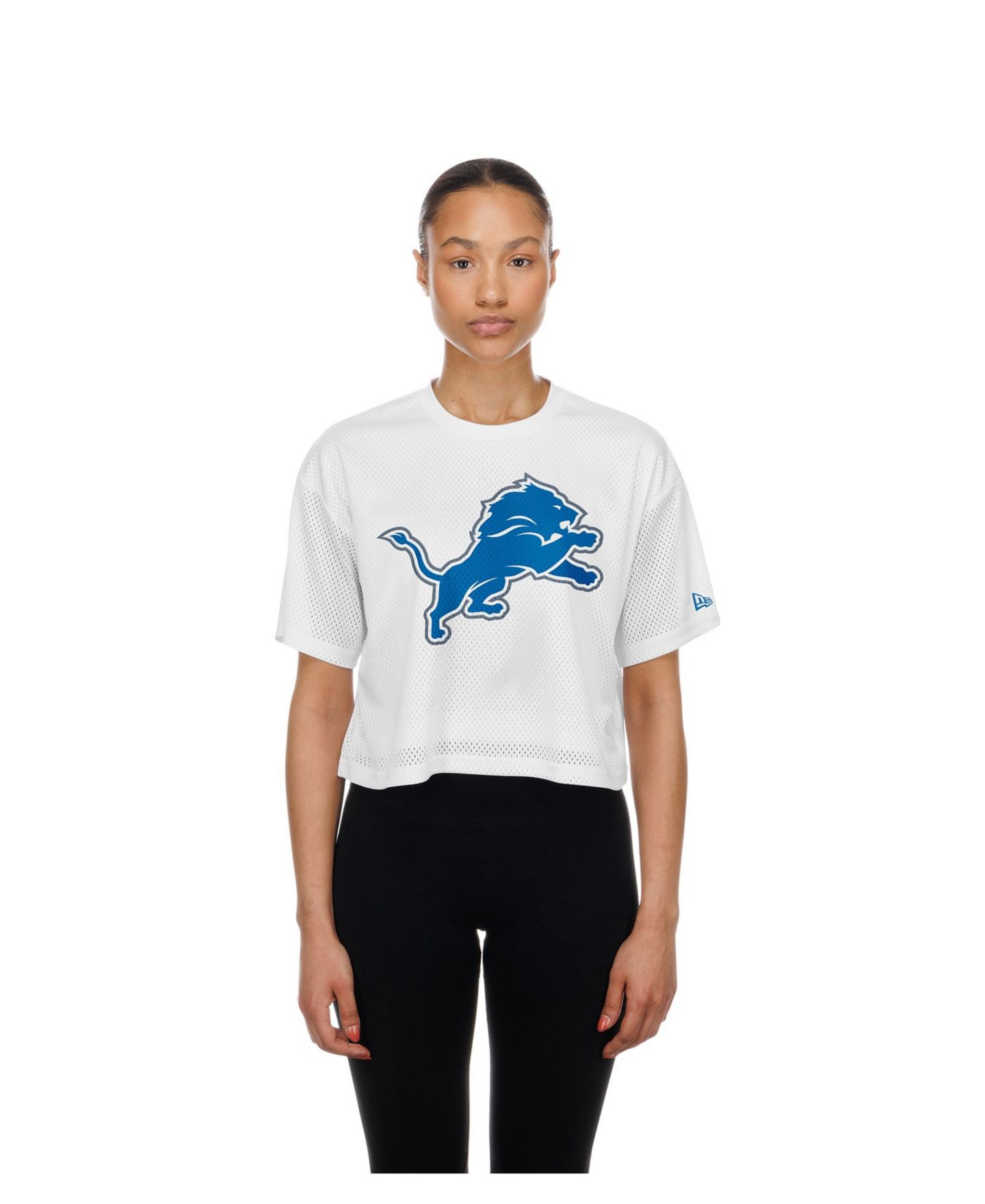 Женская футболка New Era Detroit Lions Cropped Boxy Mesh — фото 1