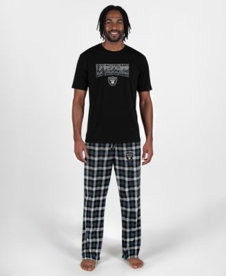 Men's Black Las Vegas Raiders Highland Sleep Set