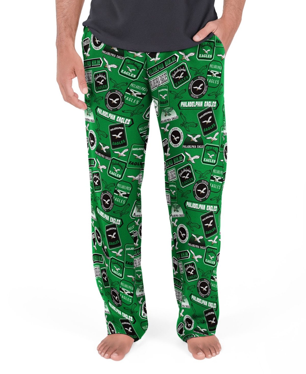 Concepts Sport Men's Kelly Green Philadelphia Eagles Throwback Logo Grady Pants