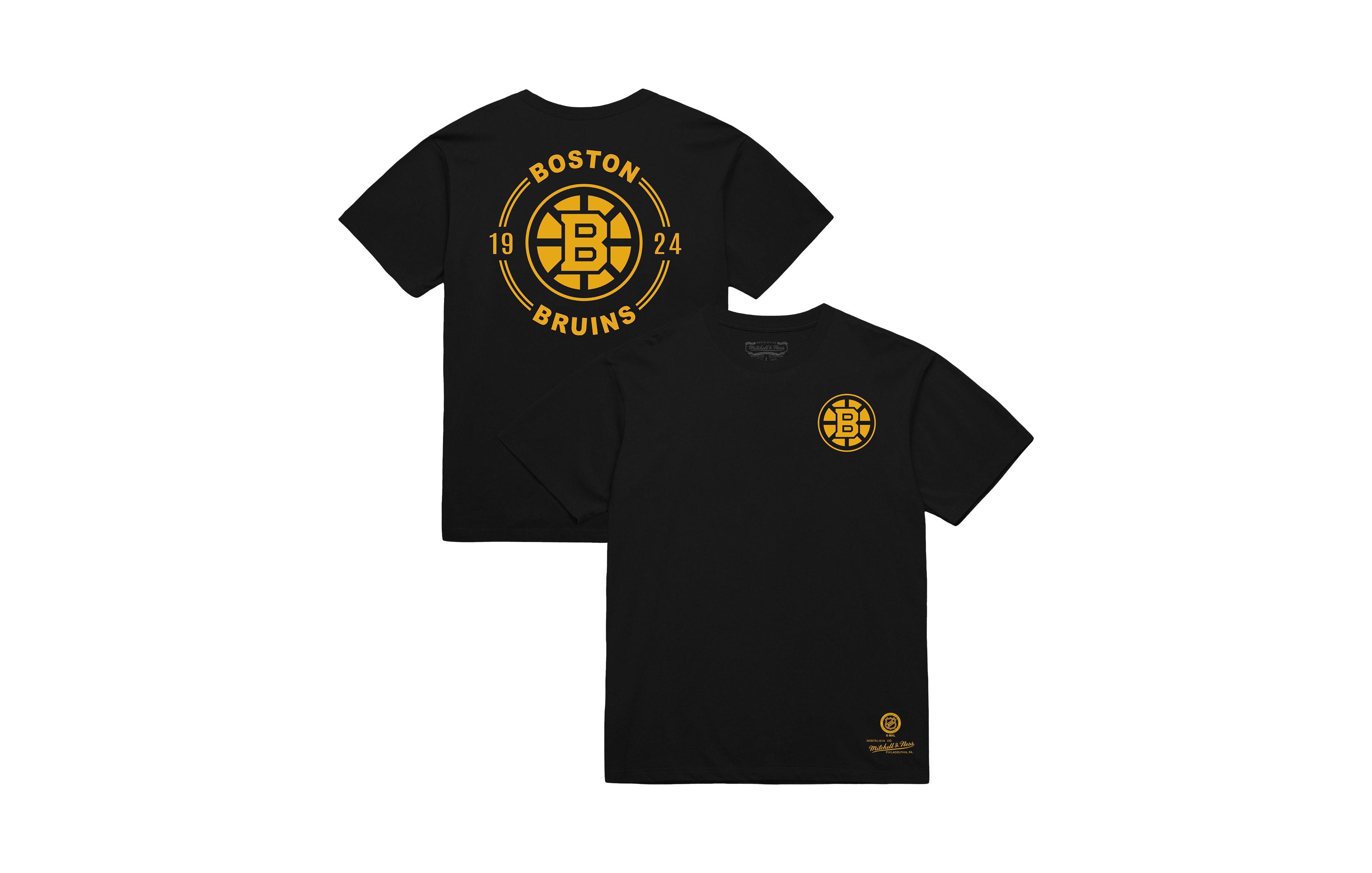 Mitchell & Ness Men's Black Boston Bruins Core Penalty Box 3.0 T-Shirt