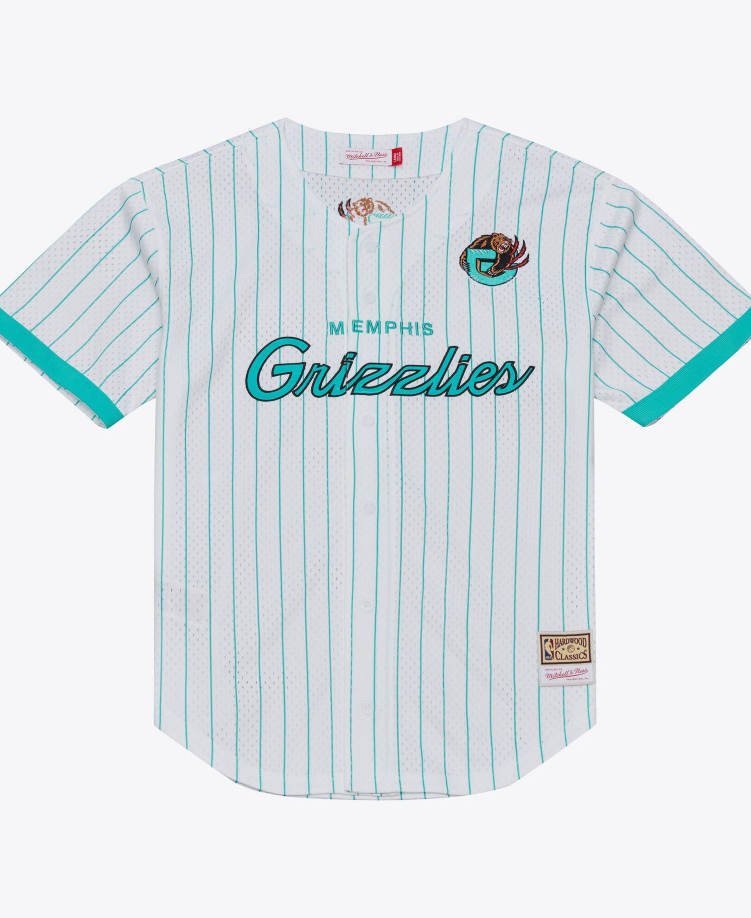 Men's Memphis Grizzlies Head Coach Mesh Pinstripe Jersey