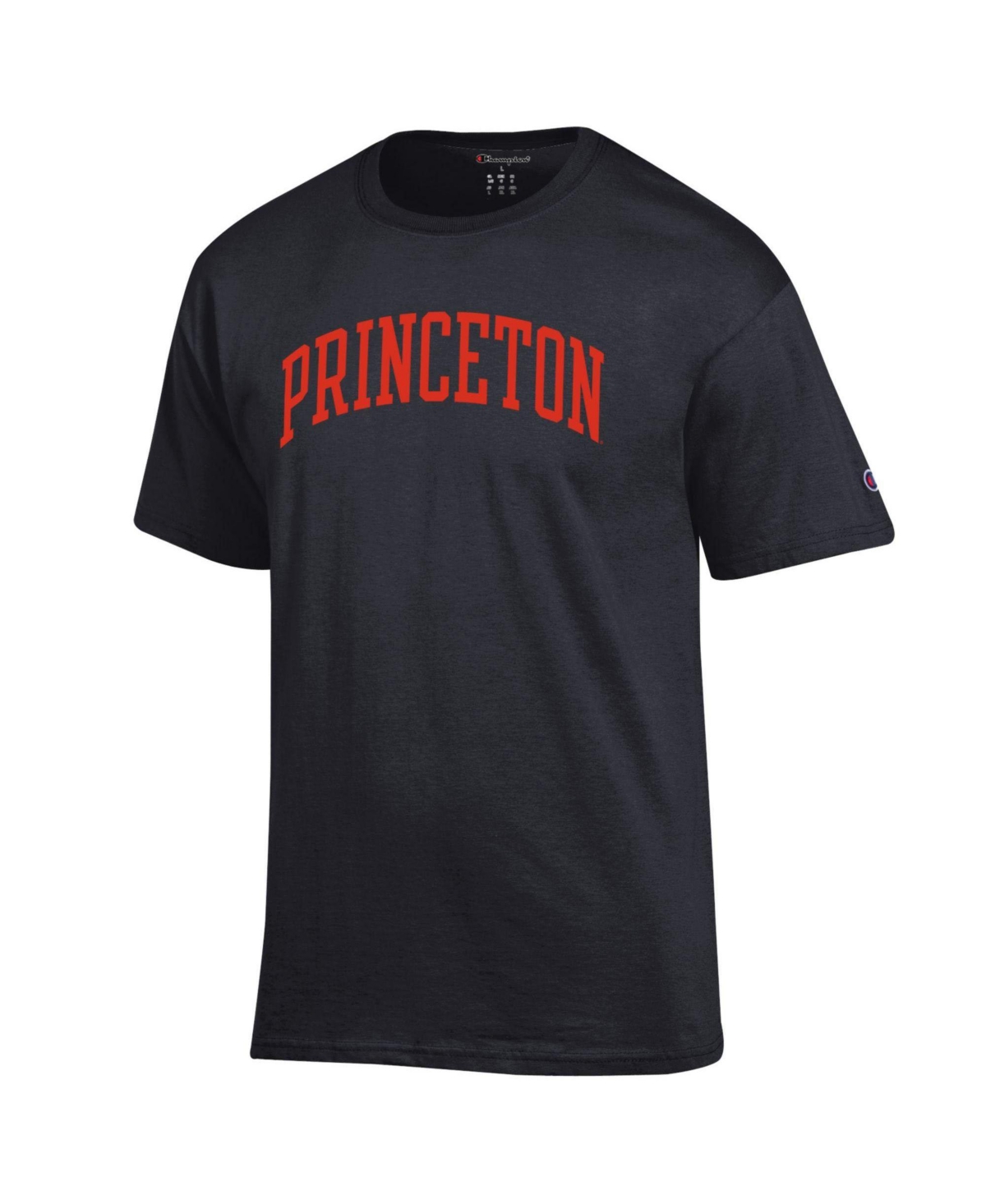 Champion Men's Princeton Tigers Basic Arch Screen Print Graphic Crewneck Classic-Fit T-Shirt