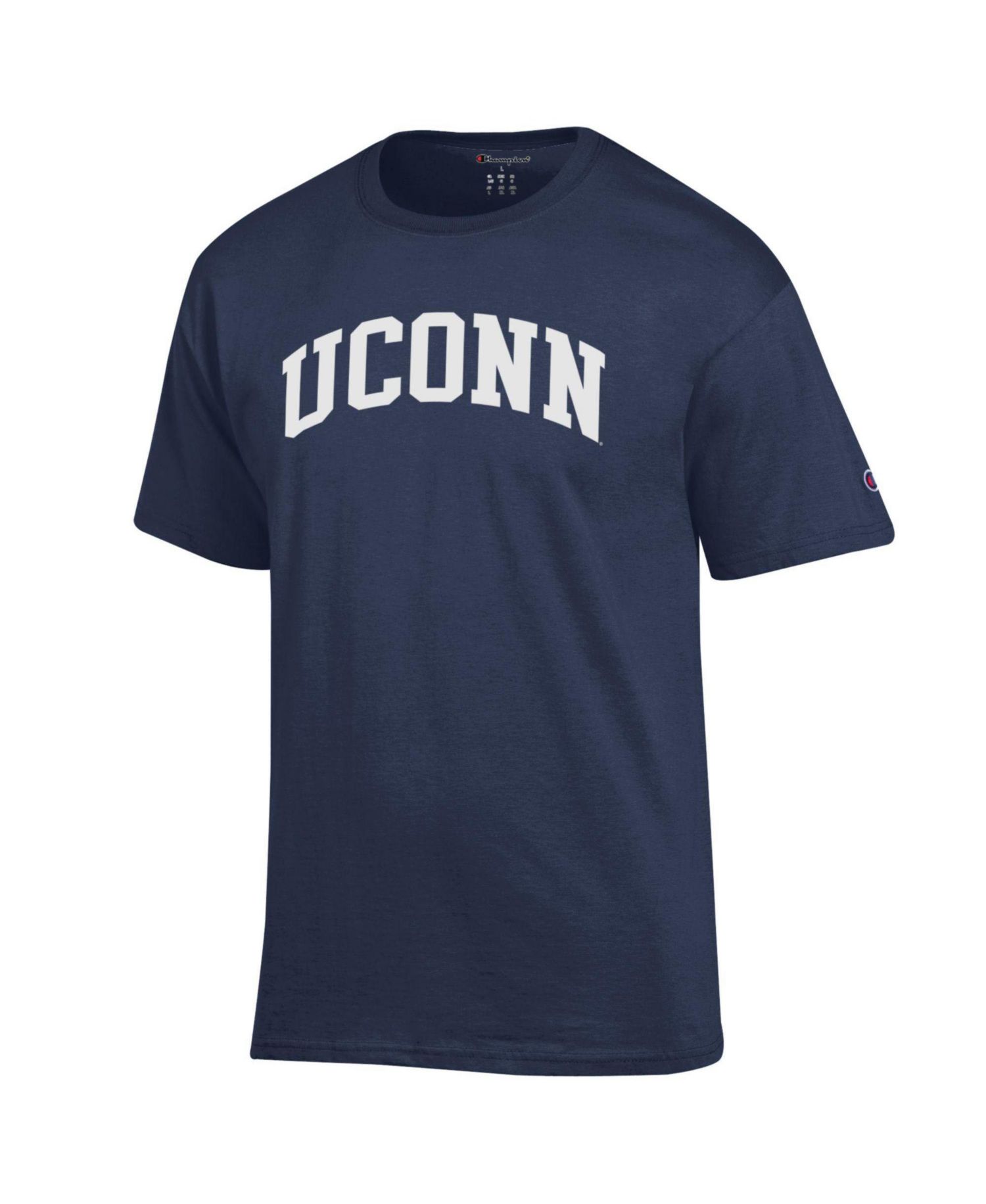 Men's UConn Huskies Basic Arch Screen Print Graphics T-Shirt
