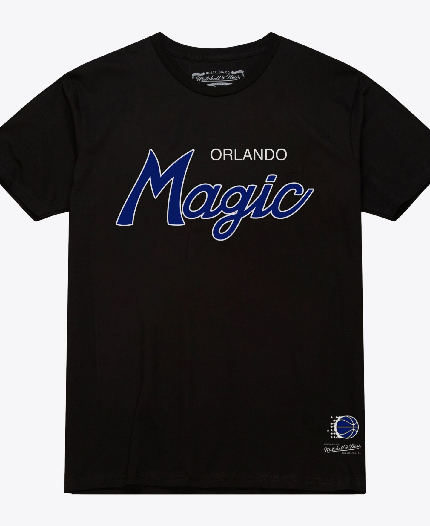 Мужская футболка Mitchell & Ness Black Orlando Magic Wordmark — фото 1