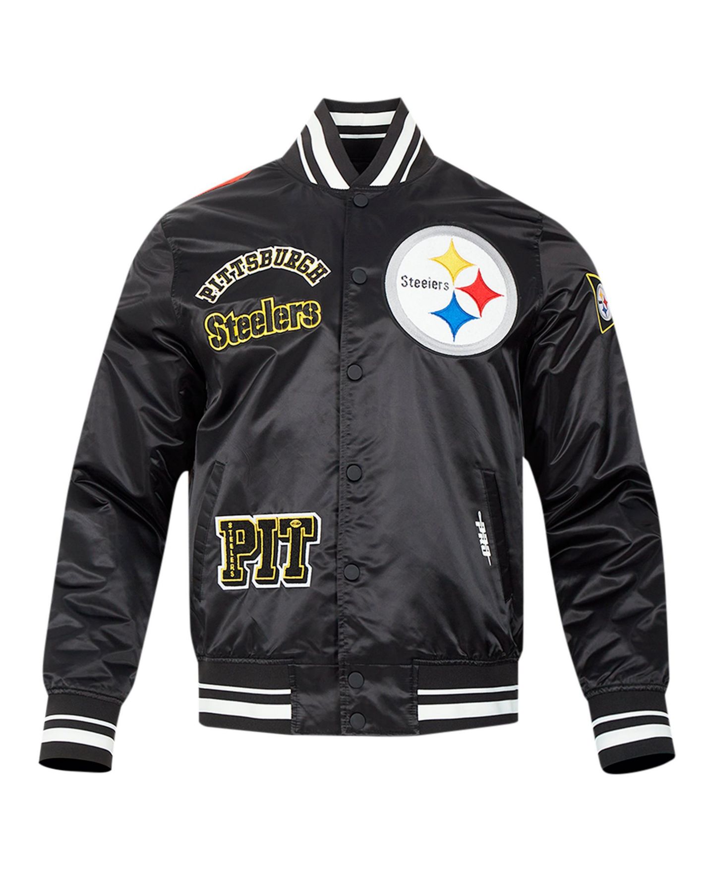 Мужская куртка Pro Standard Black Pittsburgh Steelers Sublimated Satin Full-Snap — фото 3
