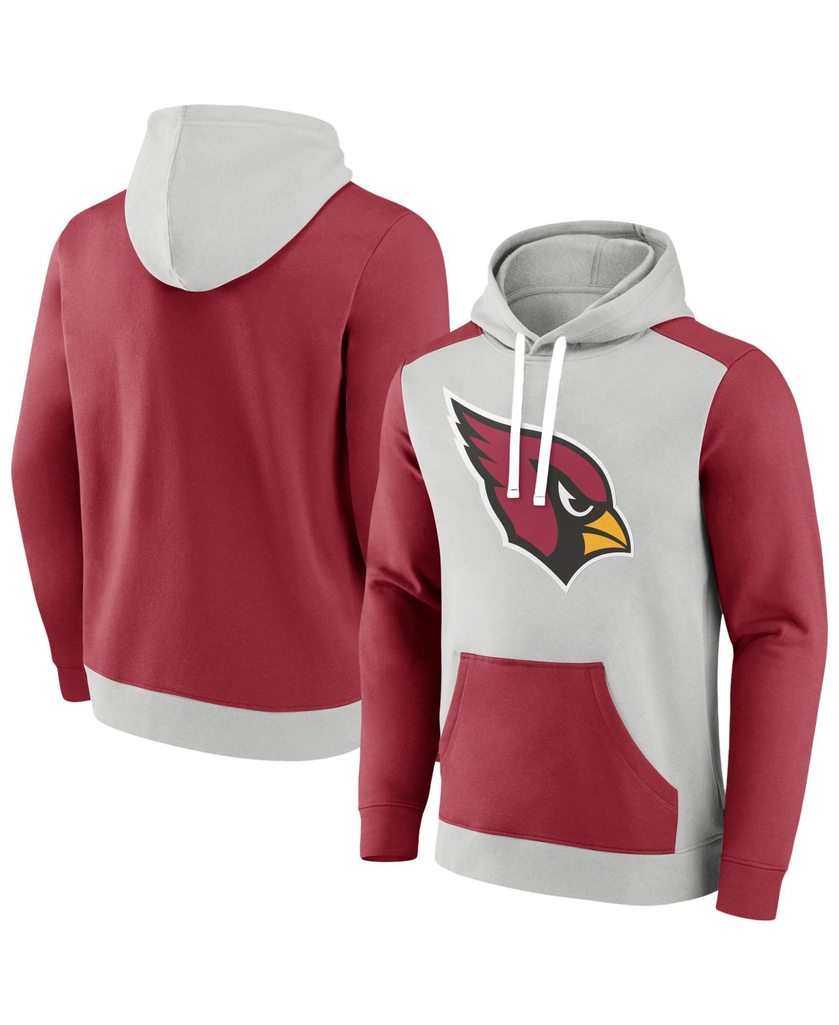 Fanatics Men's Arizona Cardinals Arctic Screen-Print Color-Block Hoodie