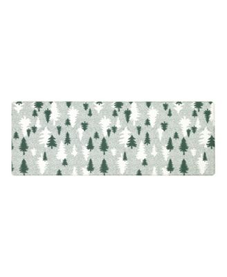 Christmas Trees Non-Slip Kitchen Mat, 17.5" x 48"