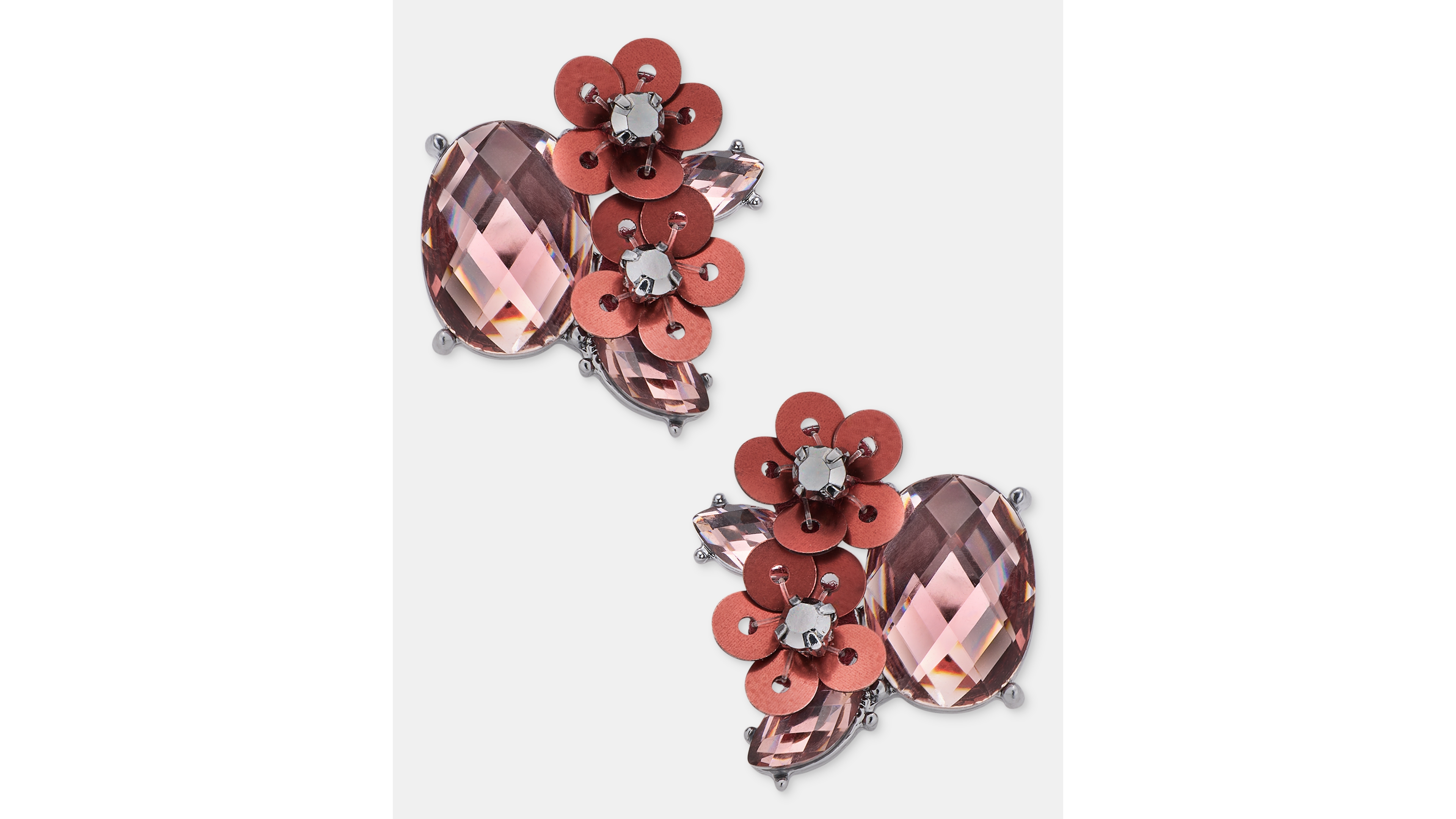 Lonna & Lilly Glass Stone Flower Stud Earrings