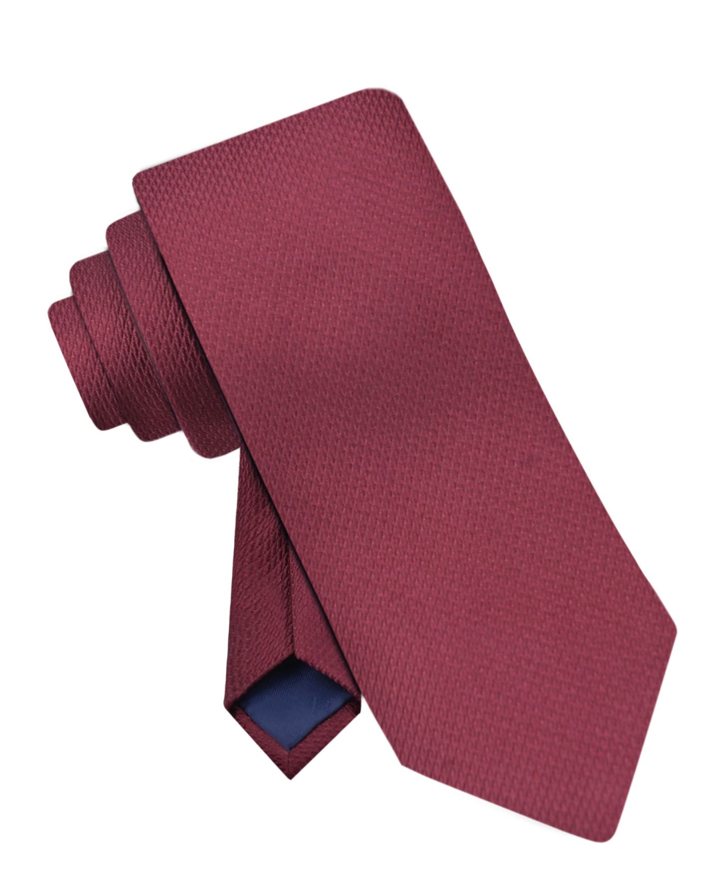 Мужской галстук Tommy Hilfiger Rope Solid Classic Tie, цвет: Бордовый — фото 4