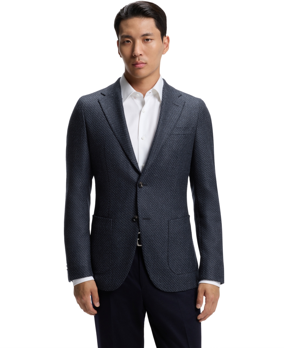 Boss by Hugo Men's Patterned Wool Slim-Fit Jacket