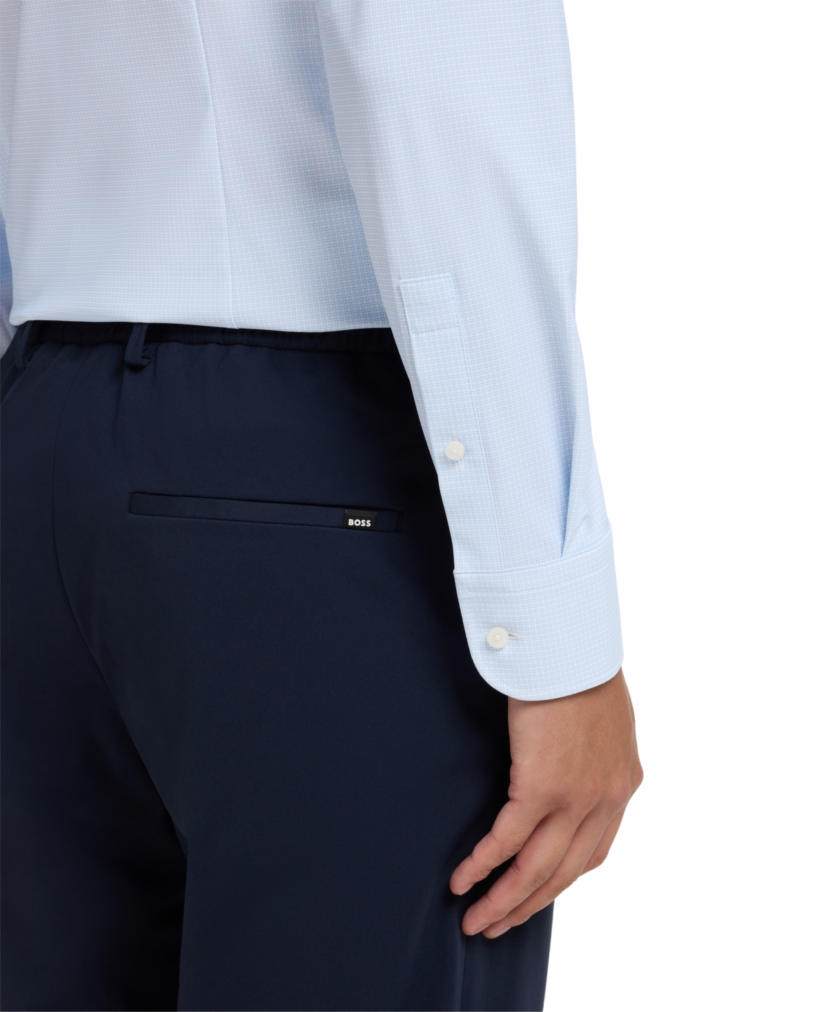 Boss by Hugo Men's Printed Performance-Stretch Jersey Slim-Fit Dress Shirt