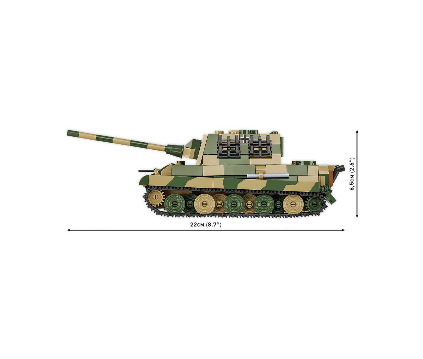 Детские майки COBI Historical Collection Panzerjager Tiger Ausf. B "Jagdtiger" Tank, 528 pieces — фото 4