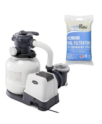 Krystal Clear 2100GPH Sand Filter Pump and OptiFlow Premium Pool Filter Sand