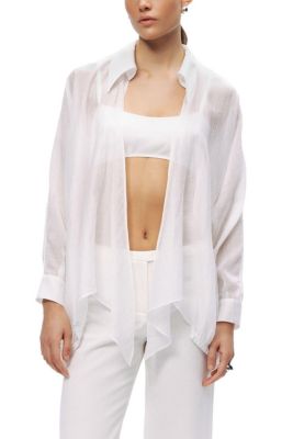 Women's Tie-Detail Long-Sleeve Collared Shirt