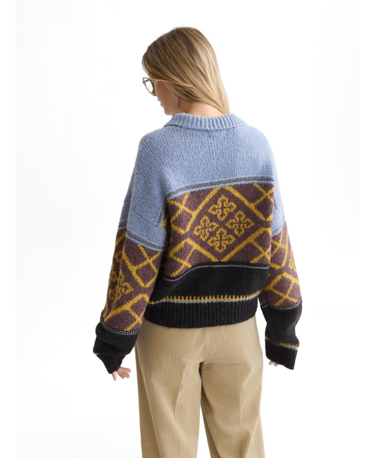 Scotch & Soda Women's Fair Isle Boxy-Fit Pullover