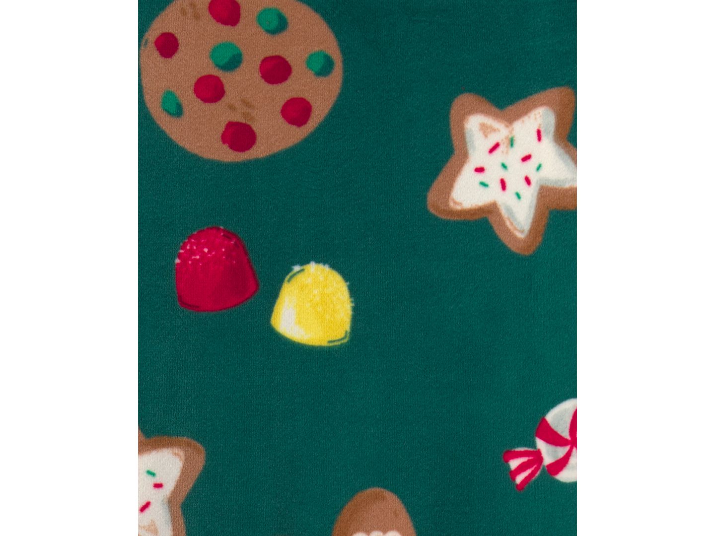 Детская пижама Carter's Dreamplush с пряничными человечками, 2 предмета, 2T-5T, цвет: Зелёный — фото 3
