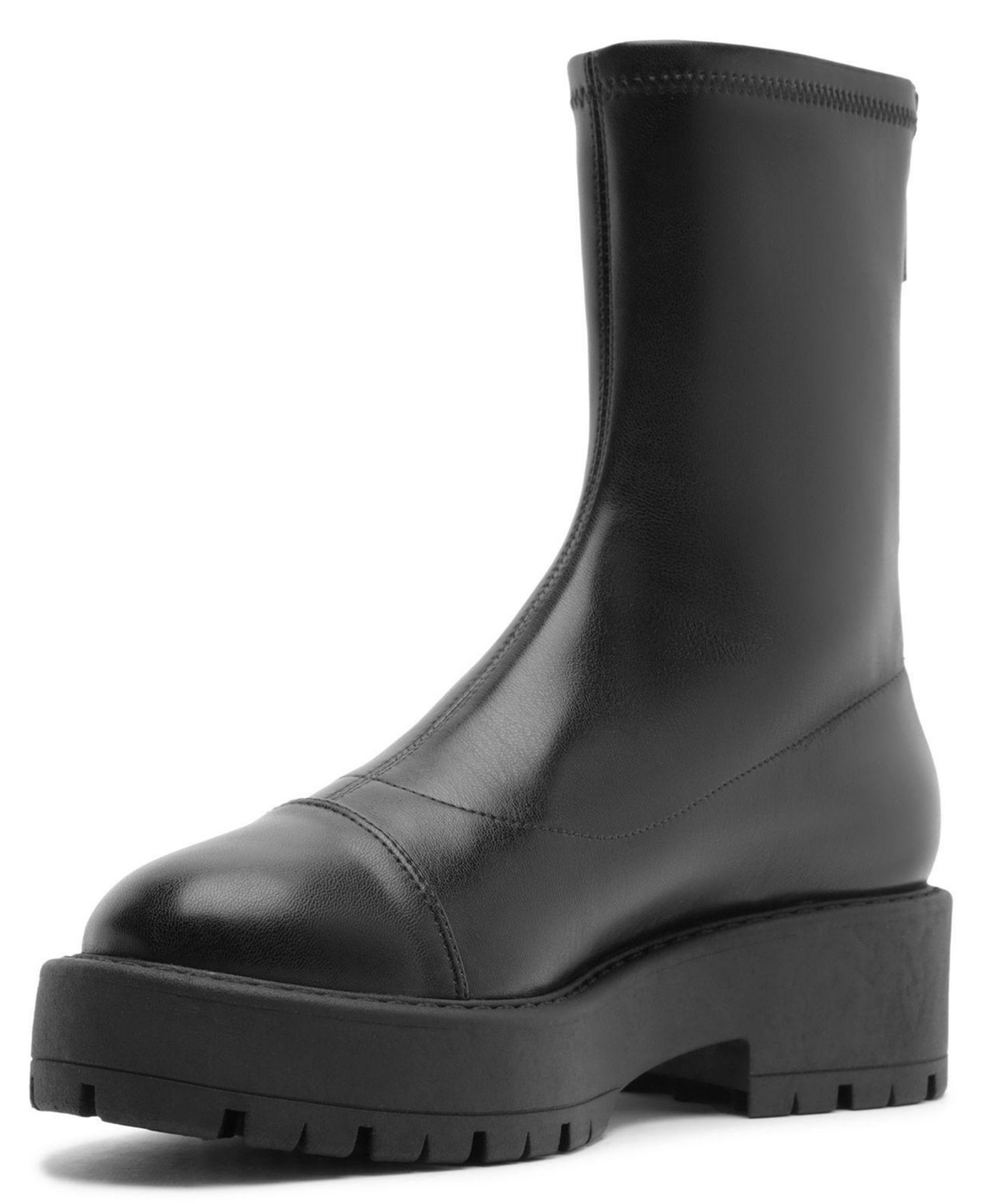 Женские ботинки Schutz Rita Lug Sole Round Toe Booties, цвет: Чёрный — фото 9