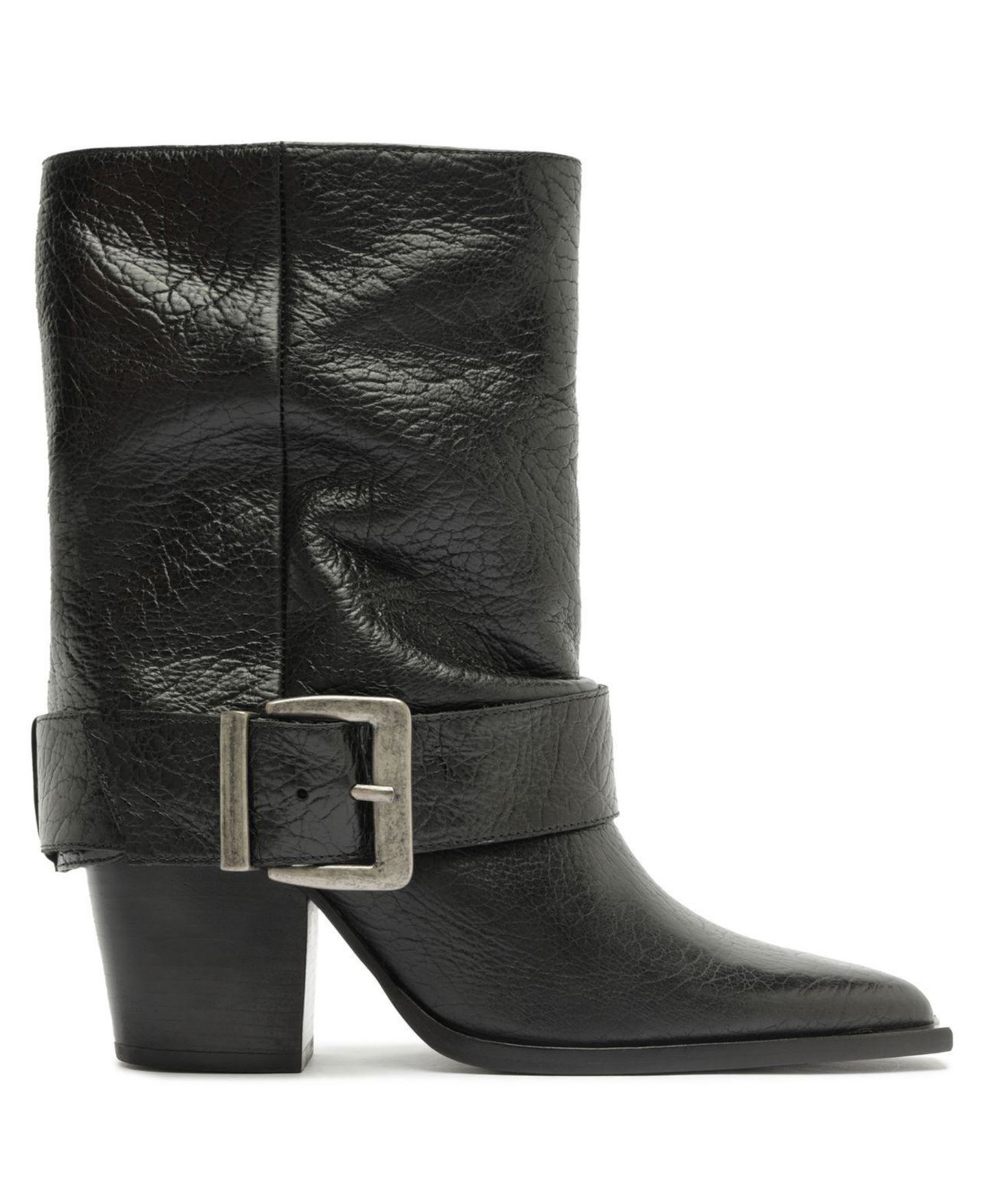 Женские ботинки Schutz Parker Buckle Block Heel Dress Booties, цвет: Чёрный — фото 2
