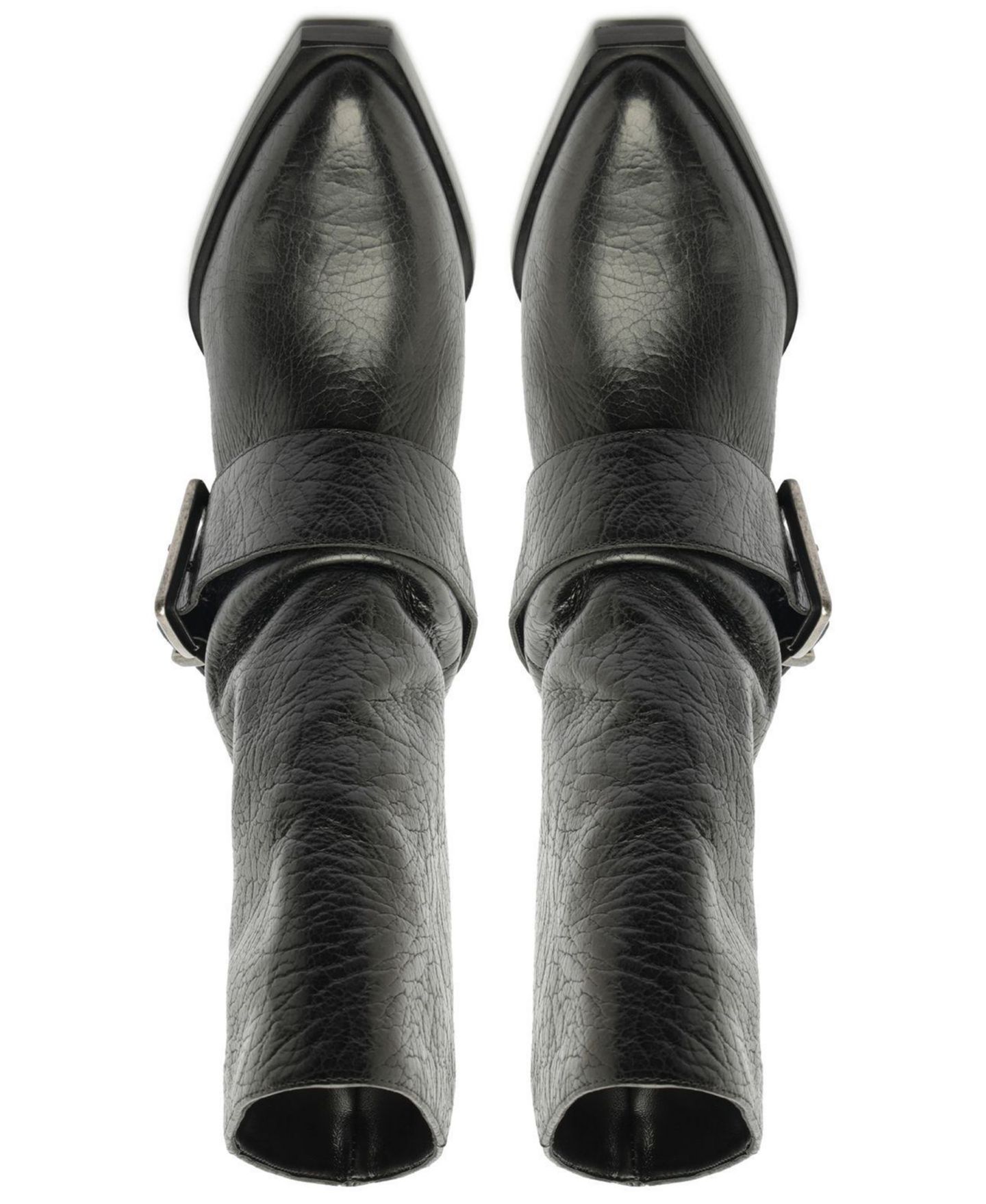 Женские ботинки Schutz Parker Buckle Block Heel Dress Booties, цвет: Чёрный — фото 12