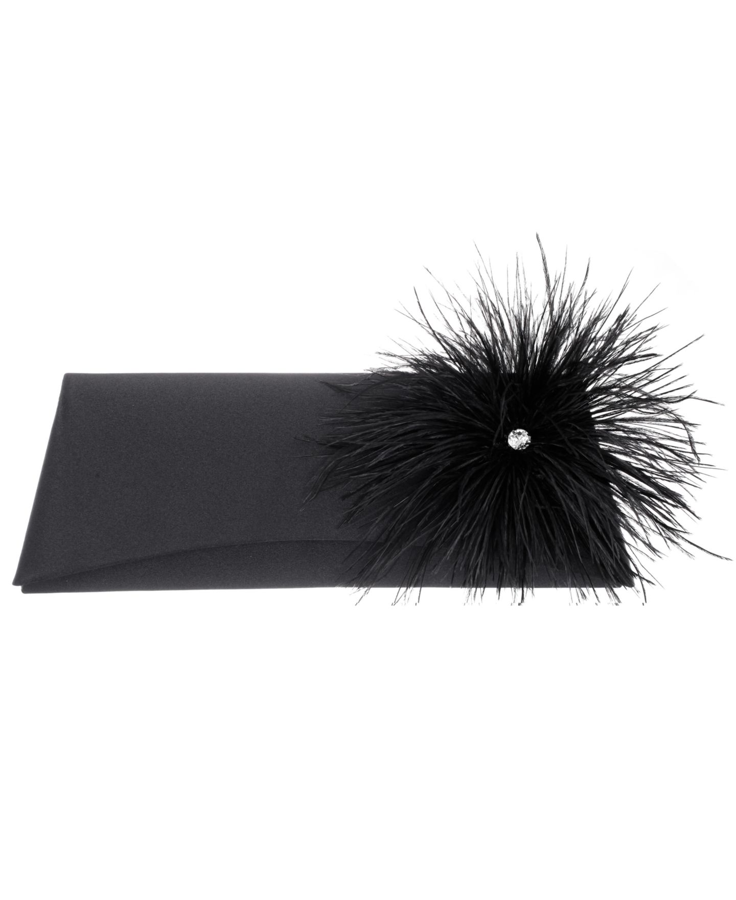 Женский клатч Nina Zosia Feather Ornamented Small Flap Clutch Handbag, цвет: Чёрный — фото 1