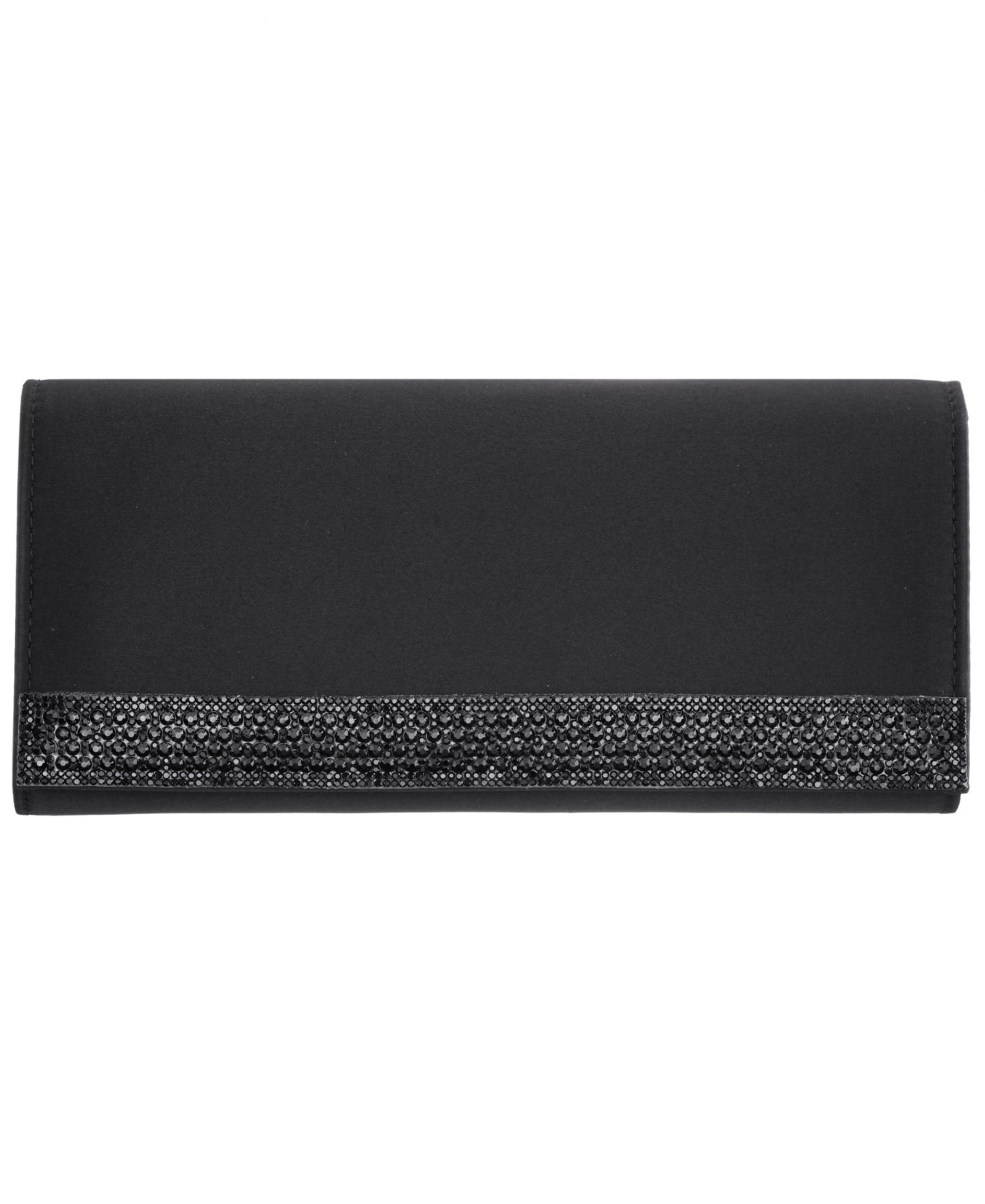 Женский клатч Nina Aurella Crystal Trim Small Flap Clutch Handbag, цвет: Чёрный — фото 1