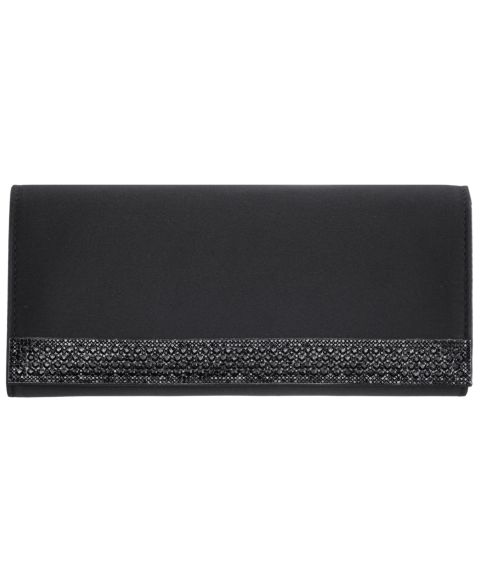 Женский клатч Nina Aurella Crystal Trim Small Flap Clutch Handbag, цвет: Чёрный