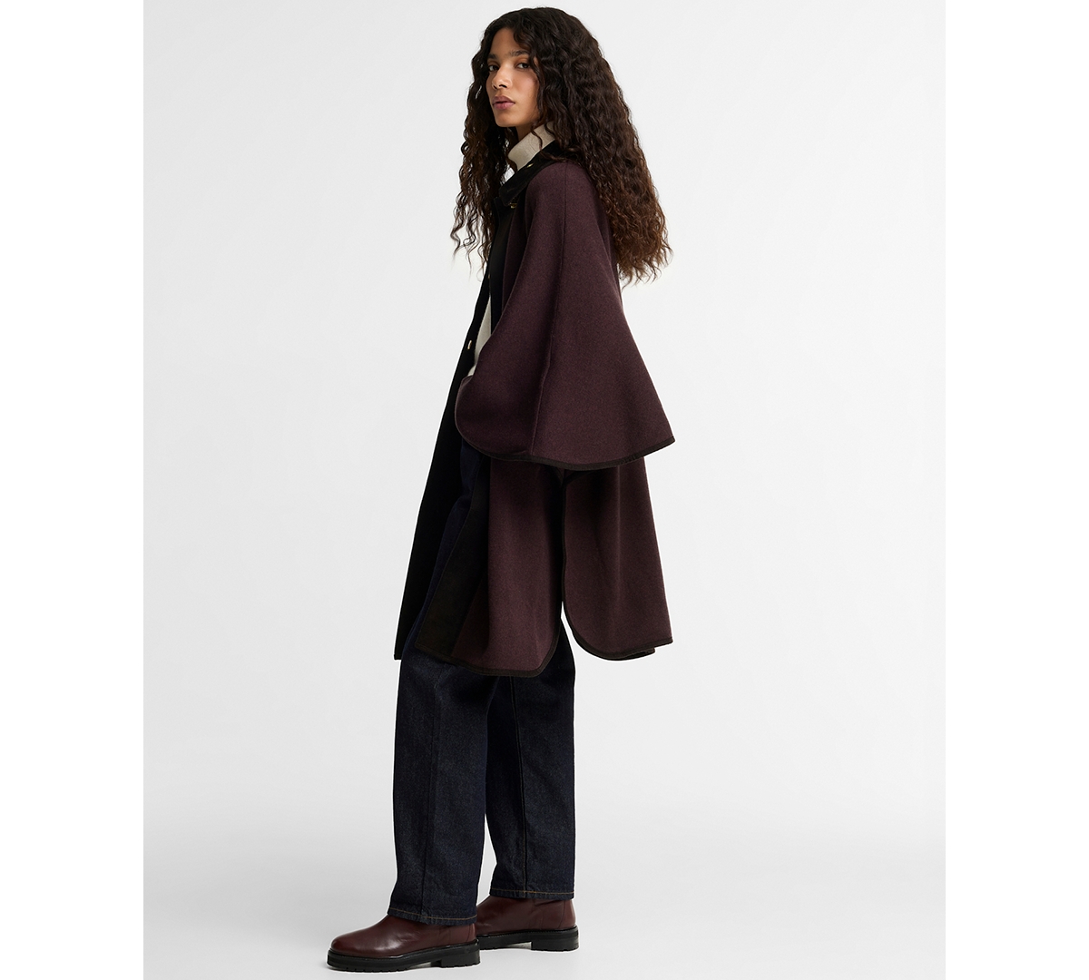 Barbour Women's Elva Tartan Wool-Blend Knitted Cape