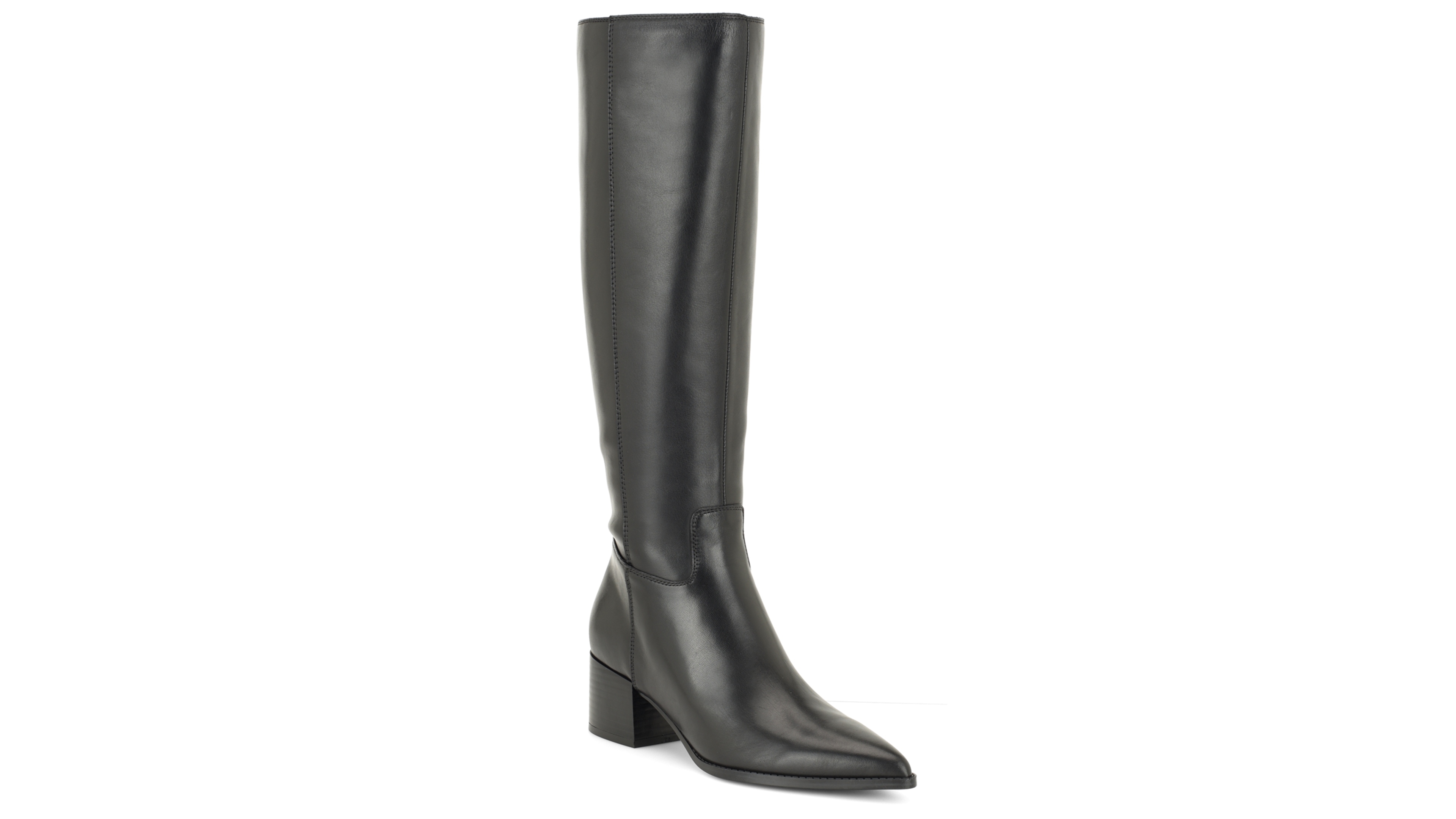 Nine West Women's Bridgit Wide Calf Block Heel Tall Riding Boots