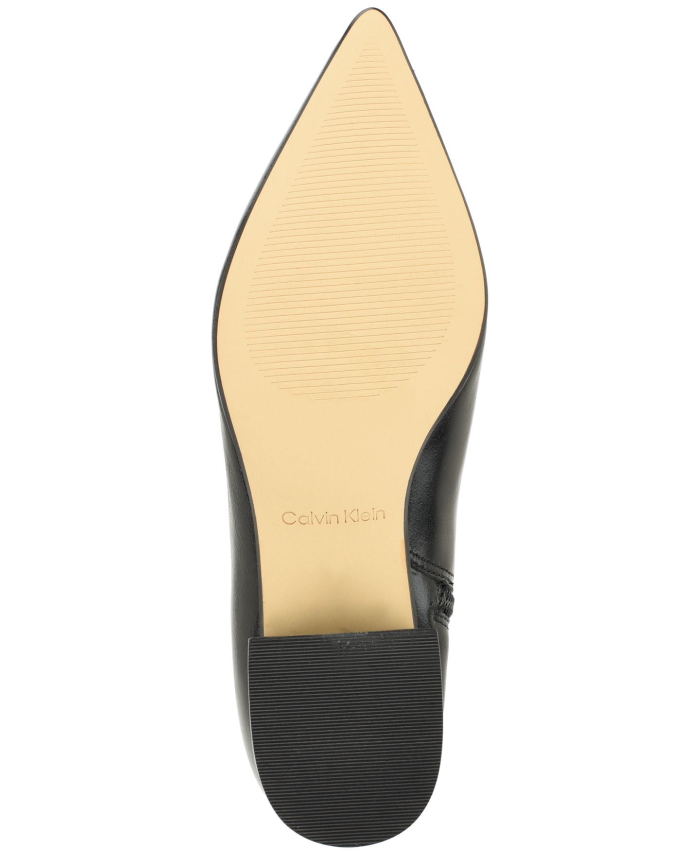 Женские ботинки Calvin Klein Rimidy Block Heel Dress Booties, цвет: Чёрный кожаный — фото 5