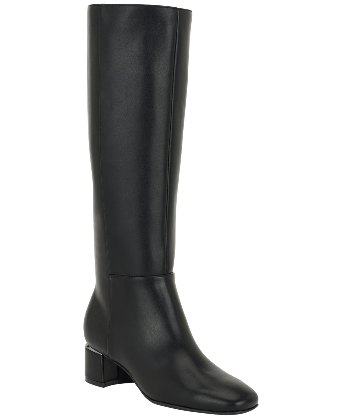 Женские ботинки Calvin Klein Paeton Tall Block Heel, цвет: Чёрный гладкий — фото 1