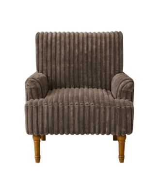 Modern Armchair with Solid Wood Legs and Soft Upholstered Seat