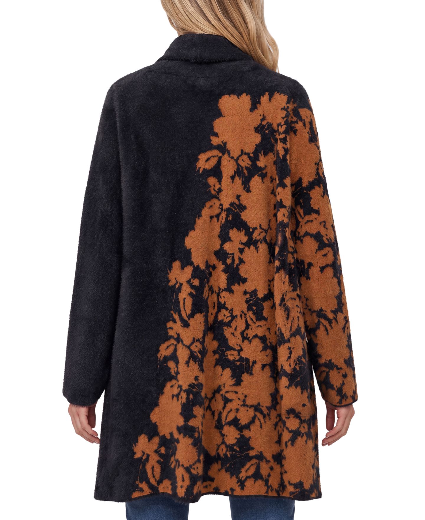 Женский кардиган Liverpool Los Angeles Oversized Shawl-Collar, цвет: Коричневый / Чёрный с принтом — фото 3