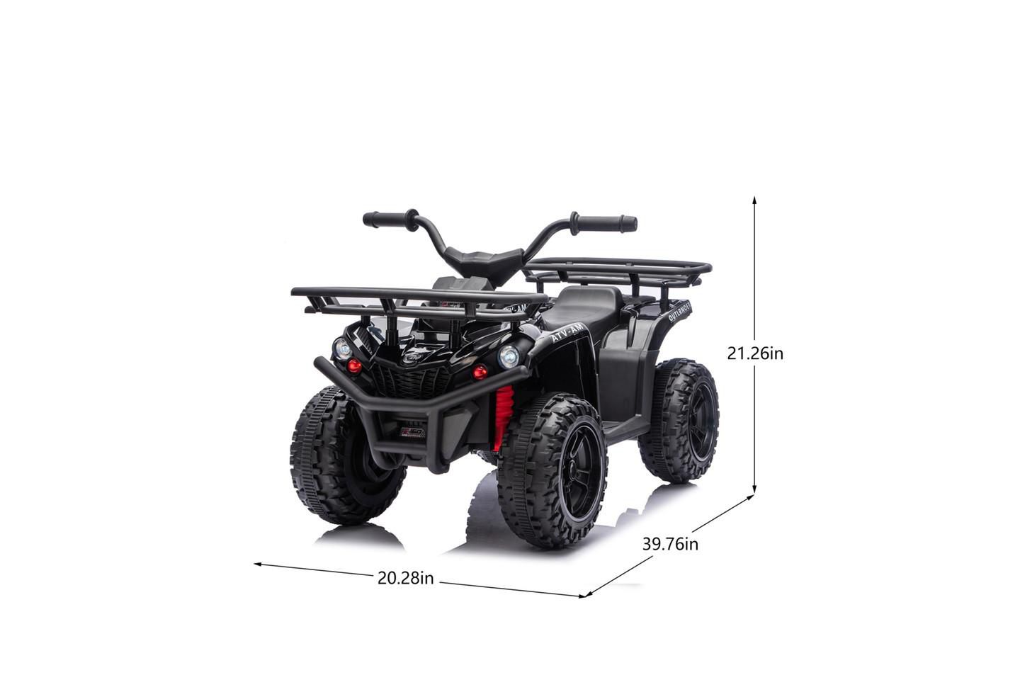 Детская игрушка YOBTOP 24V Dual Motor Off-Road Ride-On ATV, Ages 3-5, цвет: Чёрный — фото 3