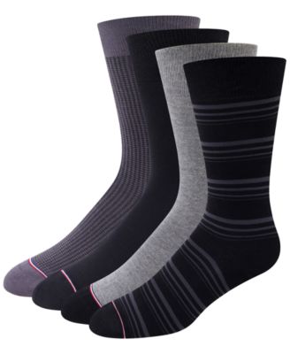 Men's Dress Rayon-Blend Crew Socks, 4-Pack
