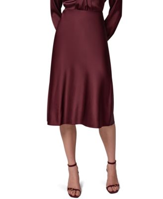 Petite High-Waisted A-Line Midi Skirt