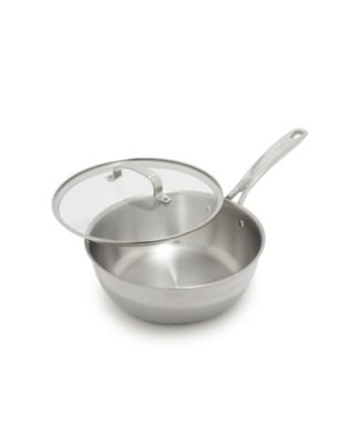 Bobby Flay Stainless Steel 3.57 qt. Chef's Pan with Lid