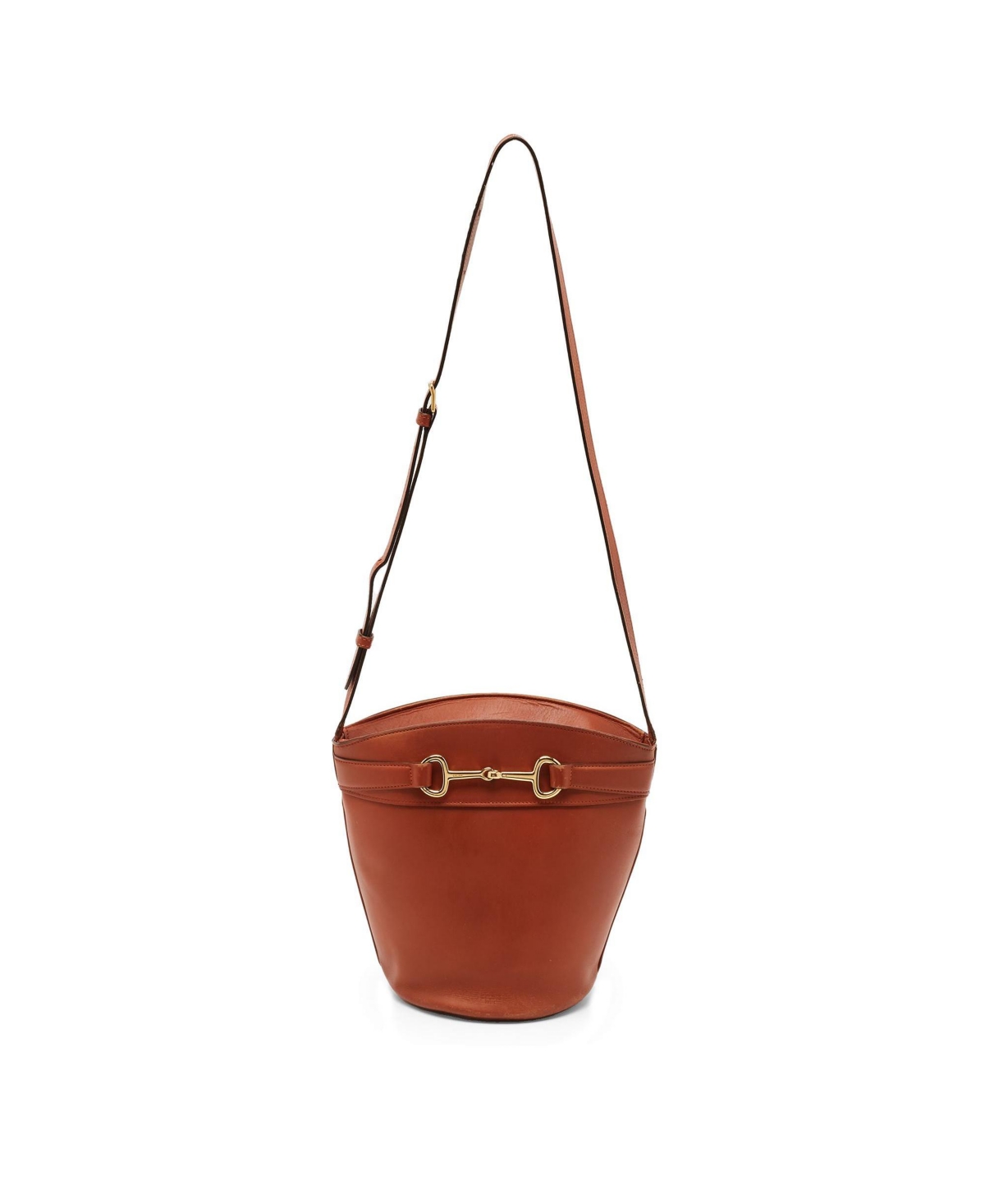 Pre-Owned Celine Women's Crecy Horsebit Leather Bucket Bag - Brown