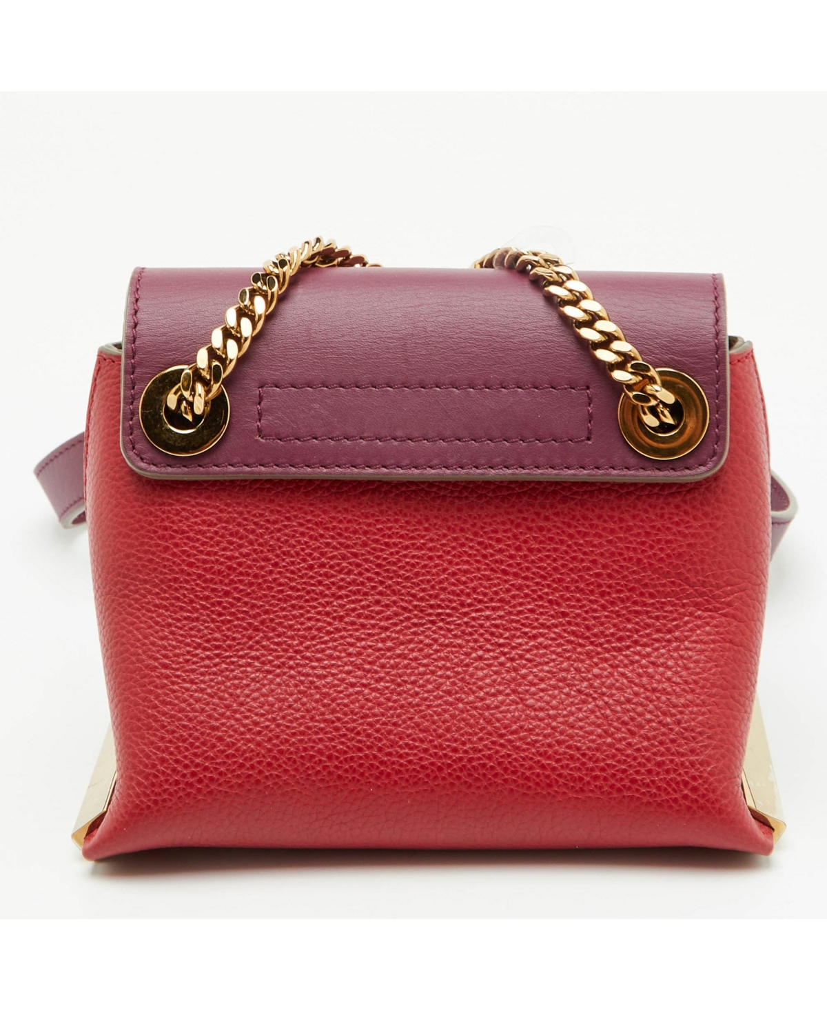 Pre-Owned Chloe Women's Clare Mini Two-Tone Leather Crossbody Bag