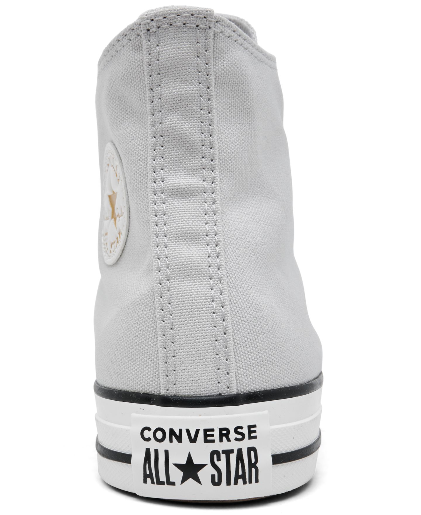 Кроссовки Converse Chuck Taylor All Star Lace High Top Canvas Lifestyle Sneakers для девочек, цвет: Серый / Золотой — фото 3