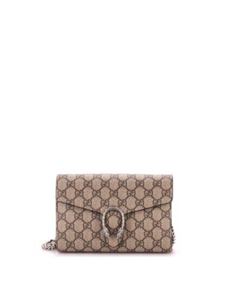 Small Dionysus Chain Wallet GG Coated Canvas
