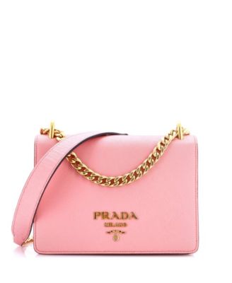 Small Chain Flap Bag Saffiano Leather