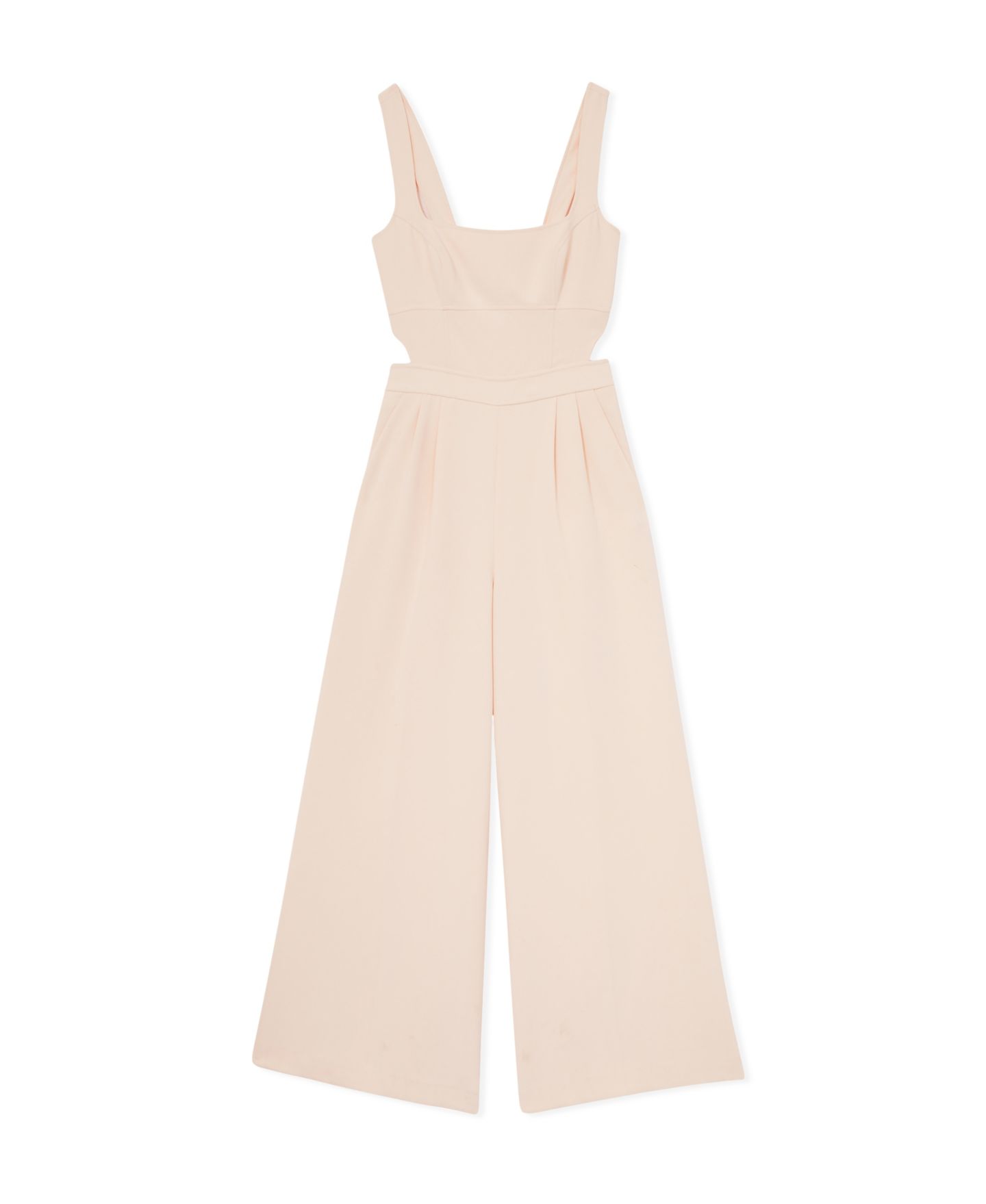 Женский комбинезон REISS Dion Wide-Leg Cut-Out Sleeveless Jumpsuit, цвет: Бледный розовый — фото 4