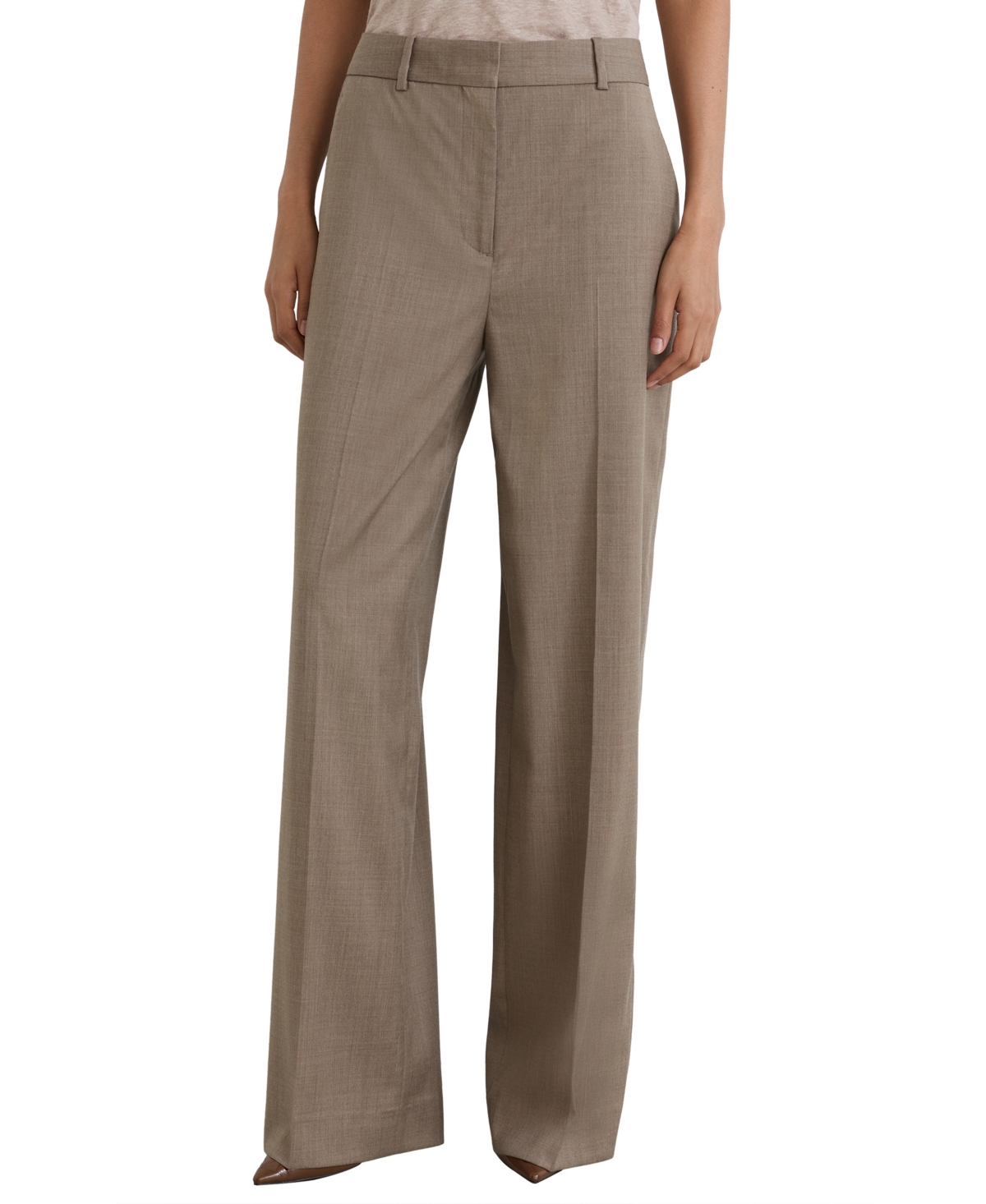 Reiss Women's Adie Wool-Blend Wide-Leg Trousers