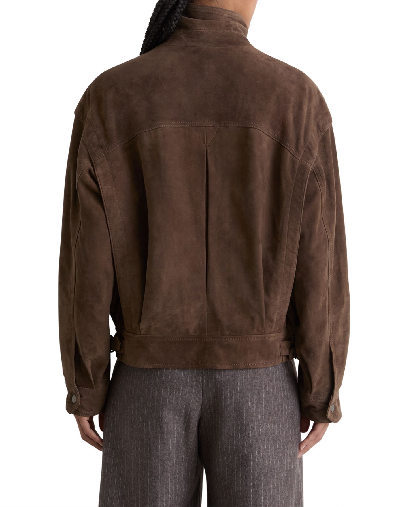Женская куртка REISS Cooper Suede Oversized-Silhouette Relaxed-Fit, цвет: Коричневый — фото 3