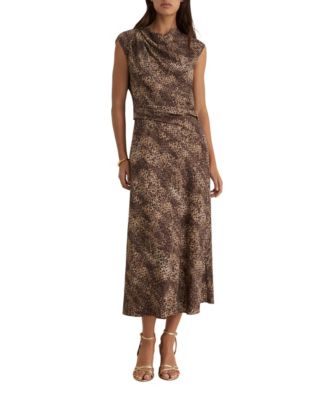 Women's Camie Cowl-Neckline A-Line Midi Dress