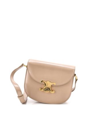 Triomphe Besace Clea Flap Bag Leather